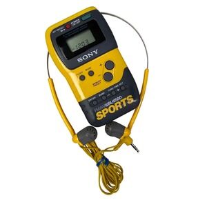 Sony Walkman Sports Radio SRF-M78 Yellow Digital Receiver MDR-W07 Headphones
